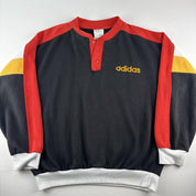 1990s Adidas Embroidered Spellout Oversized Jumper S - Threads Uncovered