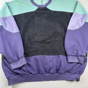 1990s Adidas Funky Pattern Spellout Sweatshirt XL - Threads Uncovered