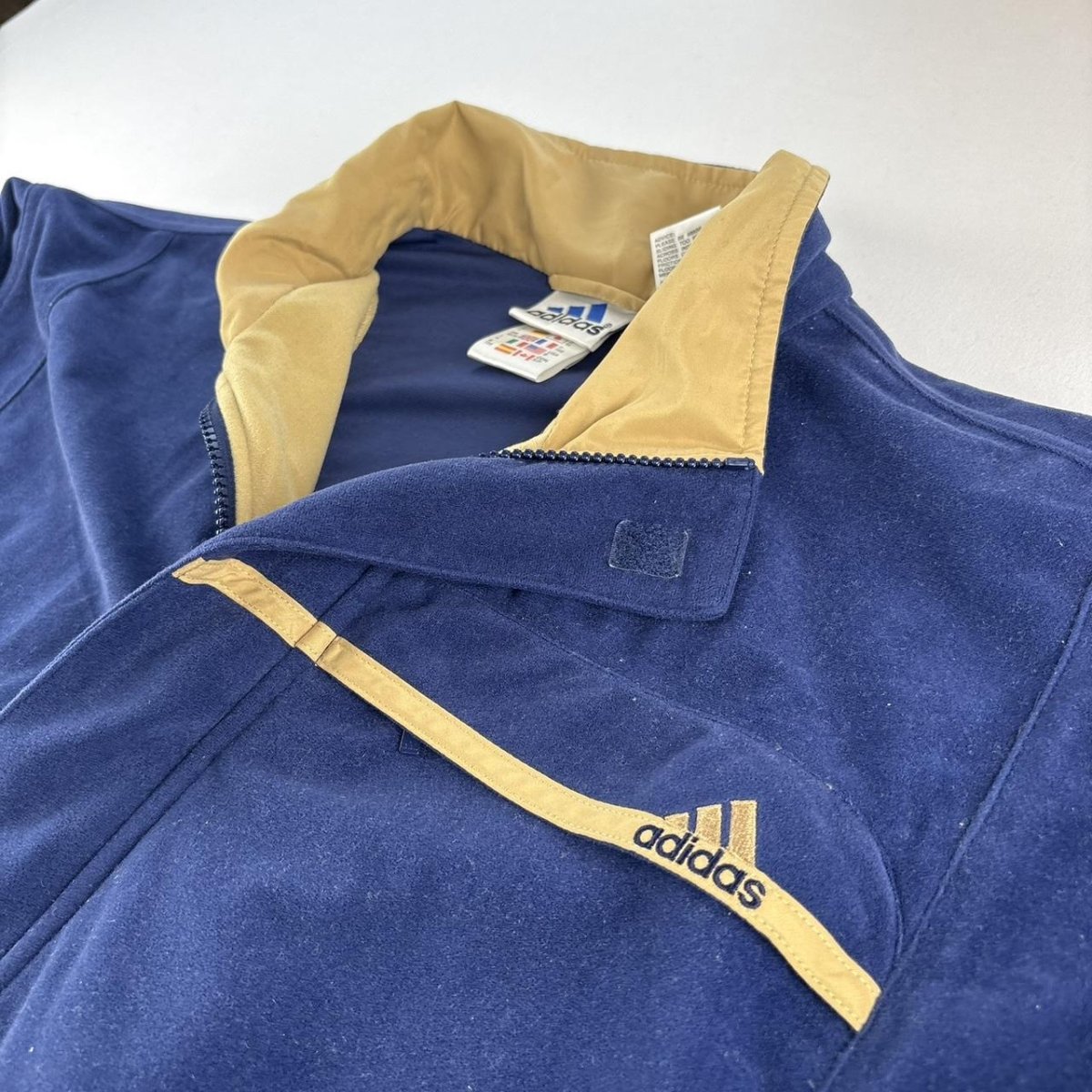 1990s Adidas Velvet Embroidered Track Jacket S - Threads Uncovered