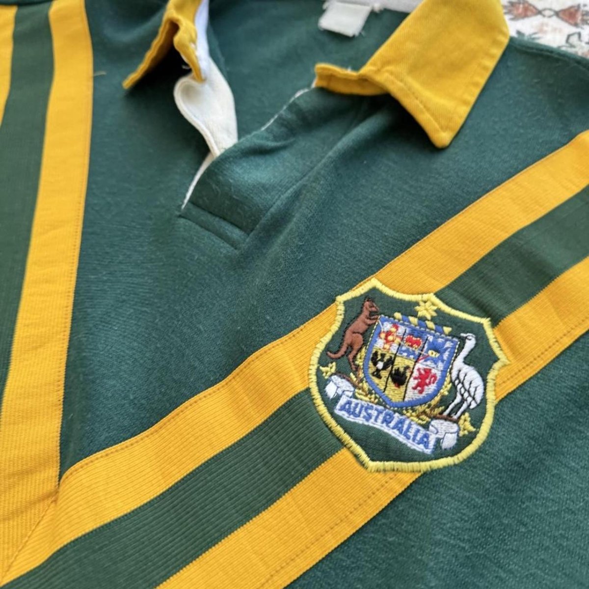 1990s Australia Wallabies Rugby Polo L - Threads Uncovered