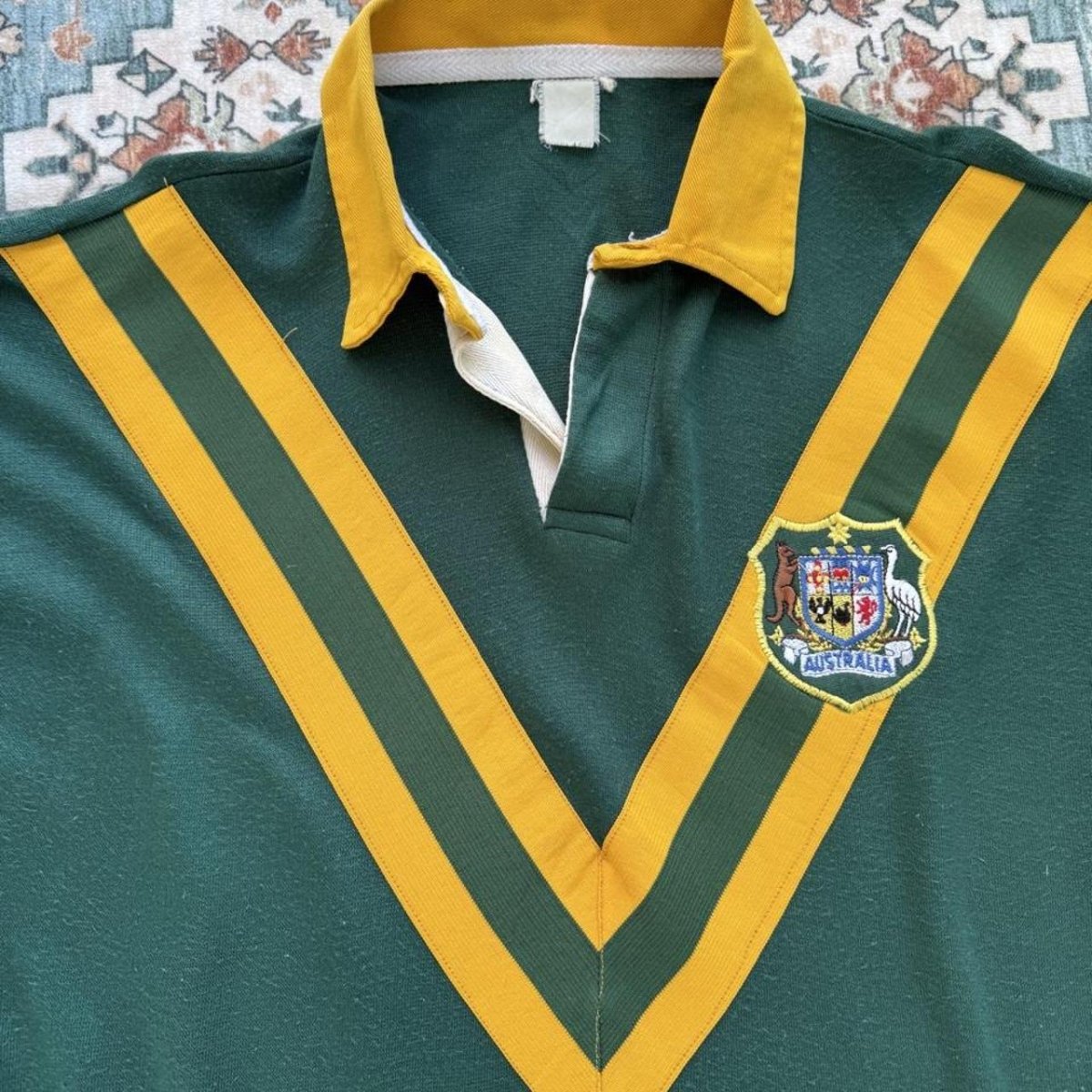 1990s Australia Wallabies Rugby Polo L - Threads Uncovered
