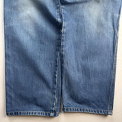 1990s Giovanni Valentino Graphic Embroidered Straight Leg Jeans 32W 30L - Threads Uncovered