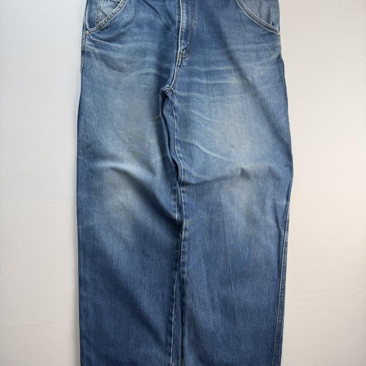 1990s Giovanni Valentino Graphic Embroidered Straight Leg Jeans 32W 30L - Threads Uncovered