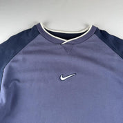 1990s Nike Centre Swoosh embroidered Distressed Oversized Jumper XL - Threads Uncovered