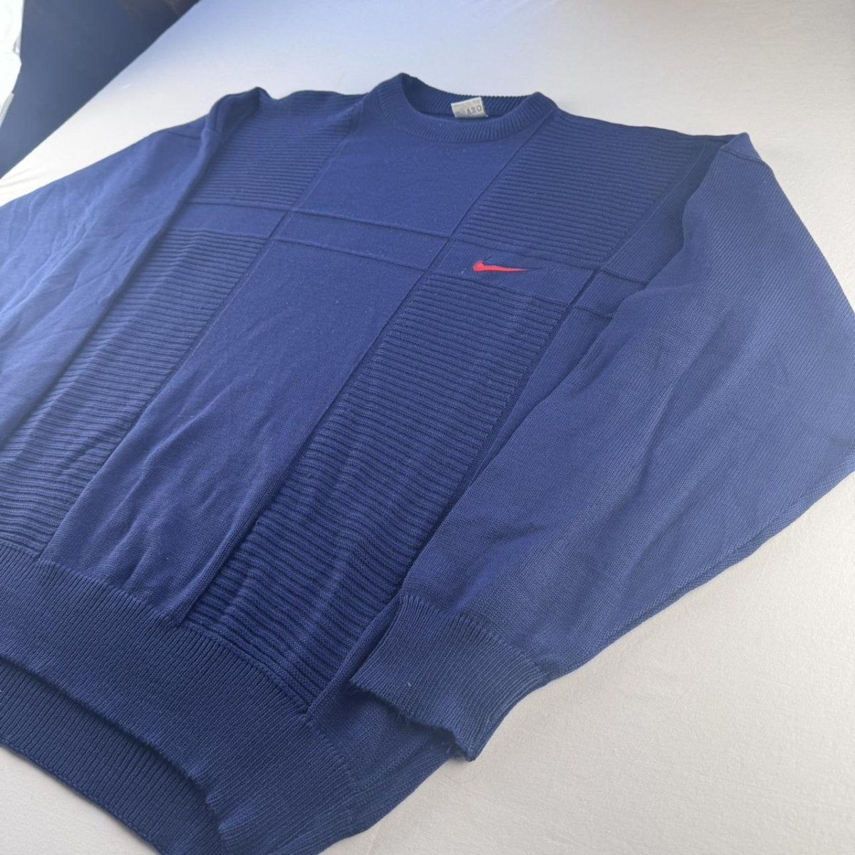 1990s Nike Cotton Knitted Crewneck XXL - Threads Uncovered