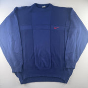 1990s Nike Cotton Knitted Crewneck XXL - Threads Uncovered