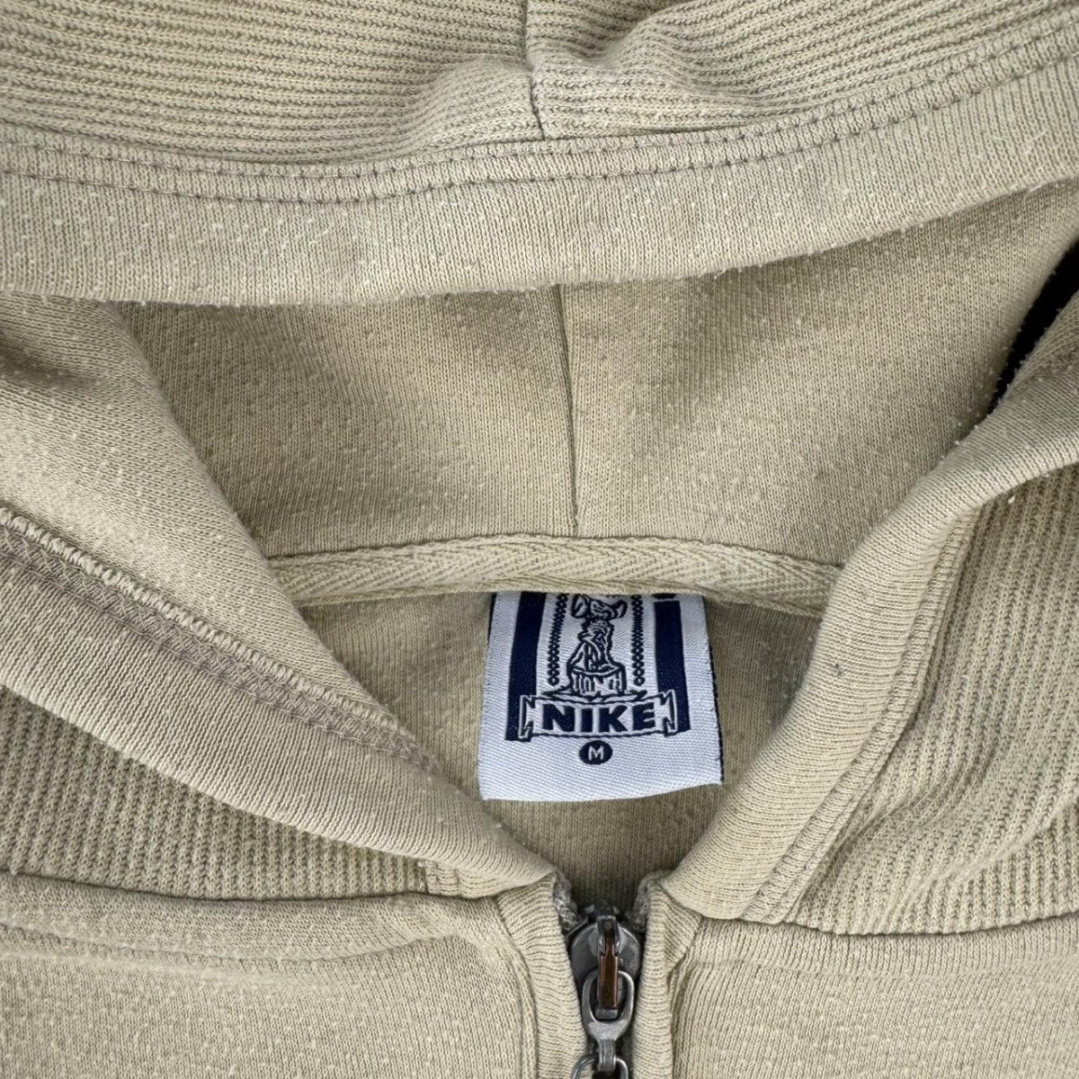 1990s Nike Embroidered Spellout Full Zip Fleece Hoodie S - Threads Uncovered