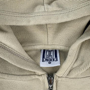 1990s Nike Embroidered Spellout Full Zip Fleece Hoodie S - Threads Uncovered