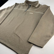 1990s Nike Embroidered Spellout Quarter Zip Fleece S - Threads Uncovered