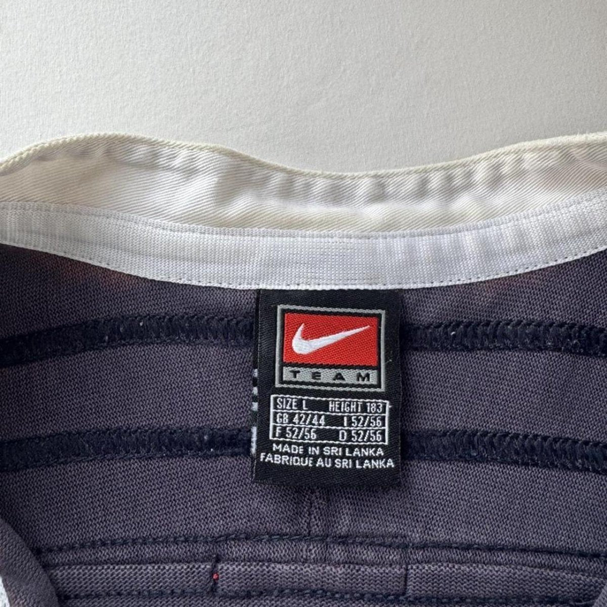 1990s Nike England Rugby Long Sleeve Rugby Polo Shirt L - Threads Uncovered