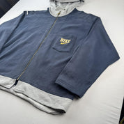 1990s Nike Full Zip Embroidered Pocket Logo Hoodie L - Threads Uncovered