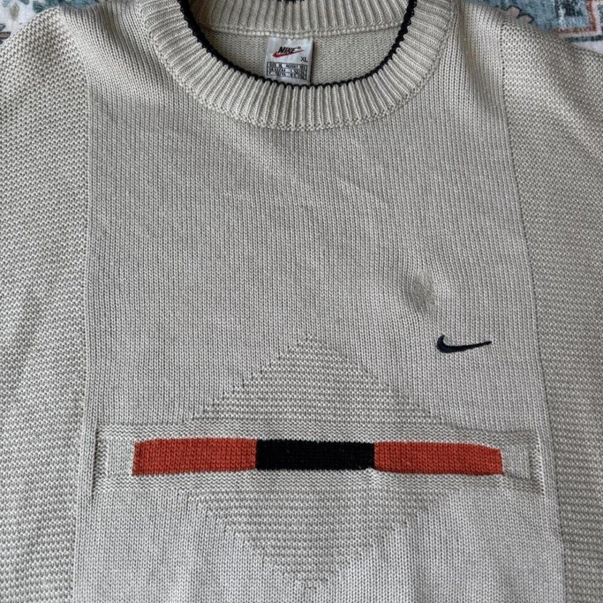 1990s Nike Knitted Embroidered Jumper XL - Threads Uncovered