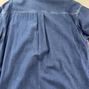 1990s Quiksilver Lightweight Denim Oversized Button Down Surf Shirt M - Threads Uncovered