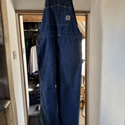 1990s Rare Carhartt Denim Dungarees 40W 32L RO7 DST - Threads Uncovered