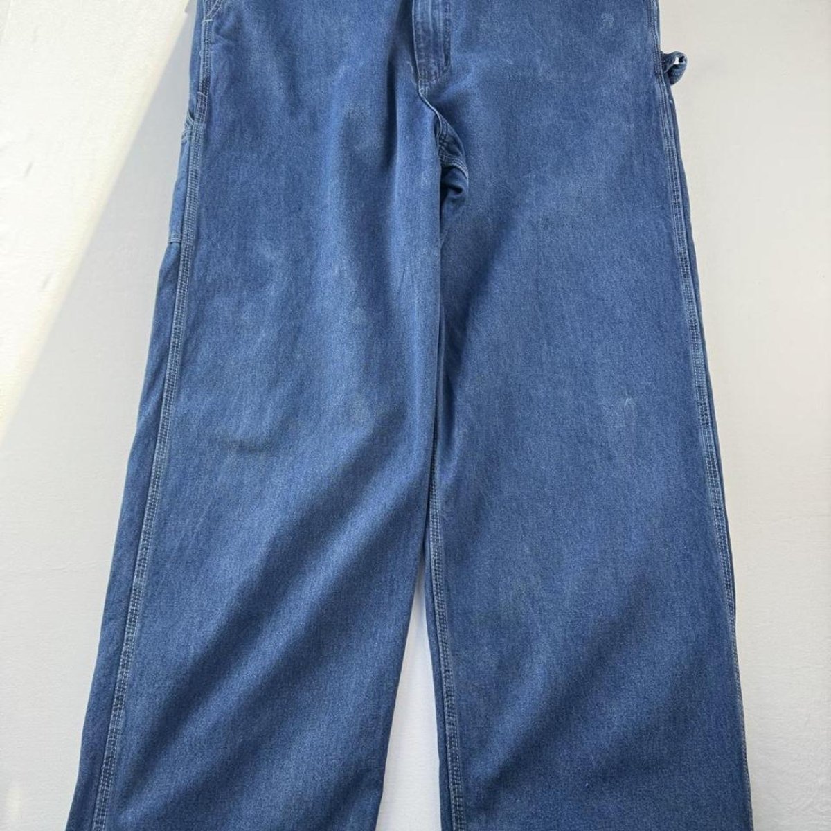 1990s Rare Carhartt Denim Dungarees 40W 32L RO7 DST - Threads Uncovered