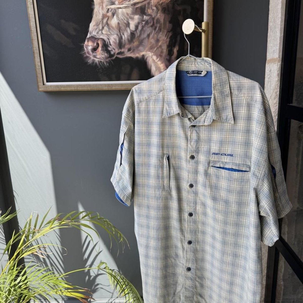 1990s Ripcurl Striped Summer Shirt XL - Threads Uncovered