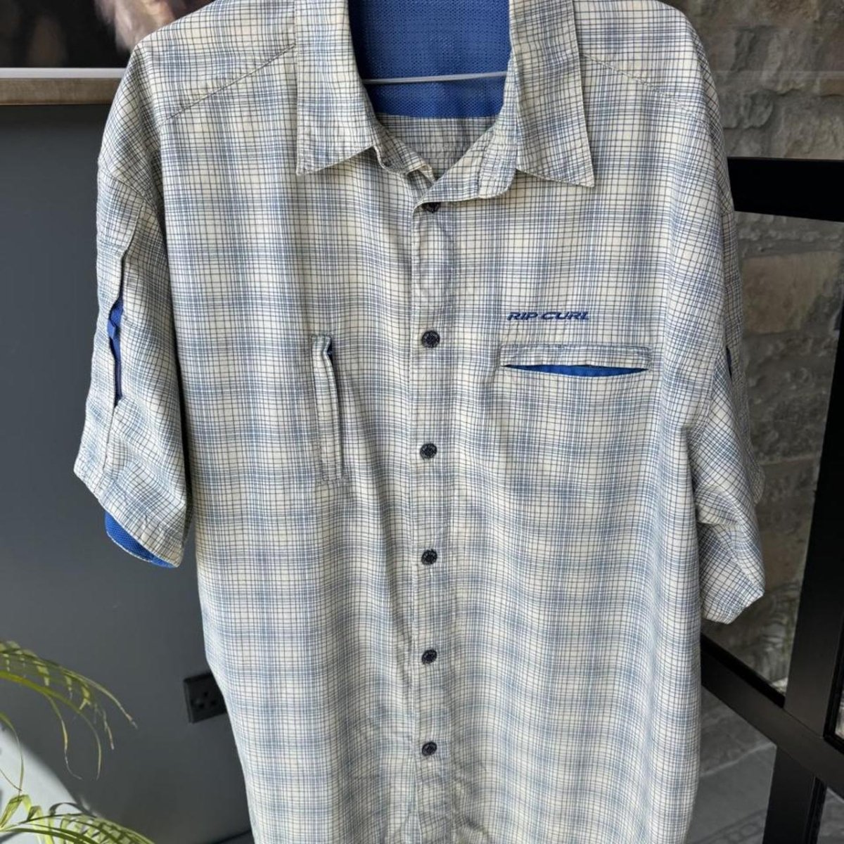 1990s Ripcurl Striped Summer Shirt XL - Threads Uncovered