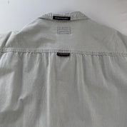 1990s Stone Grey Quiksilver Surf Button Down Shirt XL - Threads Uncovered