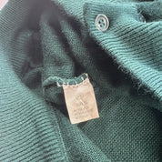 1990s Vintage Yves Saint Laurent YSL Dark Green Cardigan L - Threads Uncovered