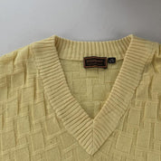 1990s Yves Saint Laurent YSL Yellow Knitted Jumper M - Threads Uncovered