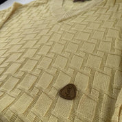 1990s Yves Saint Laurent YSL Yellow Knitted Jumper M - Threads Uncovered
