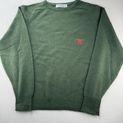 1995 Burberrys Lambswool Made In Scotland Embroidered Knitted Jumper M - Threads Uncovered
