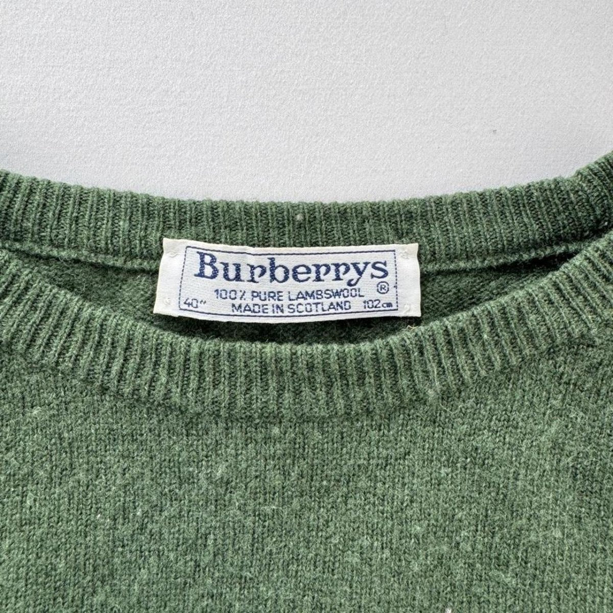 1995 Burberrys Lambswool Made In Scotland Embroidered Knitted Jumper M - Threads Uncovered
