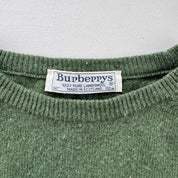 1995 Burberrys Lambswool Made In Scotland Embroidered Knitted Jumper M - Threads Uncovered