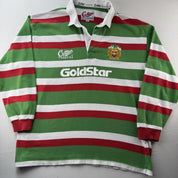 1996-97 Cotton Traders Leicester Tigers Rugby Polo Shirt XXL - Threads Uncovered