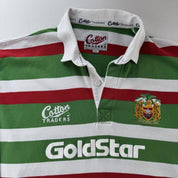 1996-97 Cotton Traders Leicester Tigers Rugby Polo Shirt XXL - Threads Uncovered