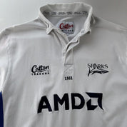 1999-2000 Cotton Traders Sale Sharks Rugby Polo Shirt L - Threads Uncovered