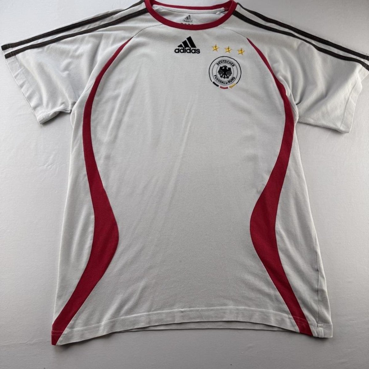 2000s Adidas Embroidered Germany Cotton T Shirt XL - Threads Uncovered