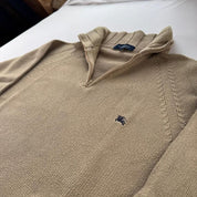 2000s Burberry Beige Cotton Quarter Zip S - Threads Uncovered