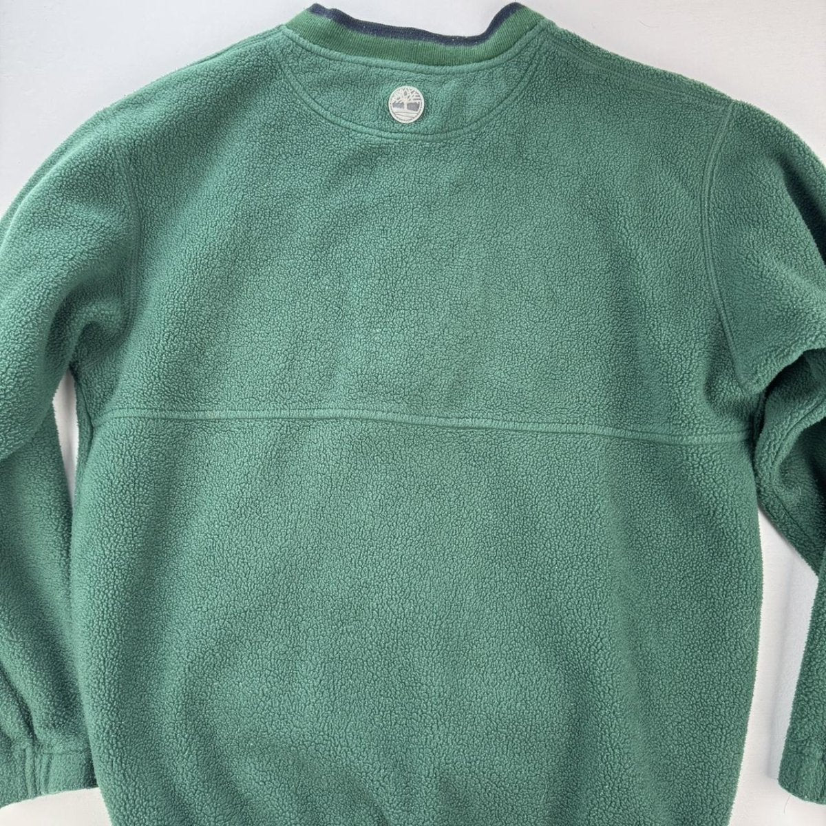 2000s Green Timberland Embroidered Full Zip Fleece Jacket M - Threads Uncovered