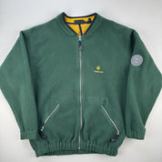 2000s Green Timberland Embroidered Full Zip Fleece Jacket M - Threads Uncovered
