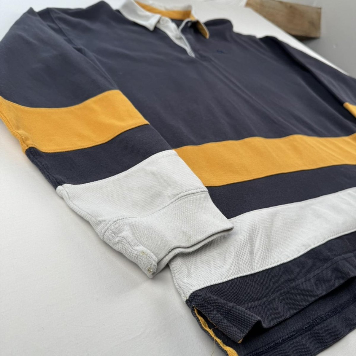 2000s Kappa Embroidered Striped Rugby Polo XL - Threads Uncovered