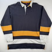 2000s Kappa Embroidered Striped Rugby Polo XL - Threads Uncovered