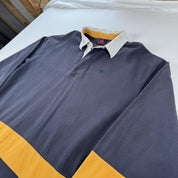 2000s Kappa Embroidered Striped Rugby Polo XL - Threads Uncovered