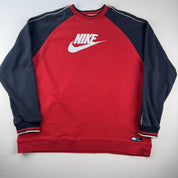 2000s Nike Oversized Embroidered Sweatshirt L - Threads Uncovered