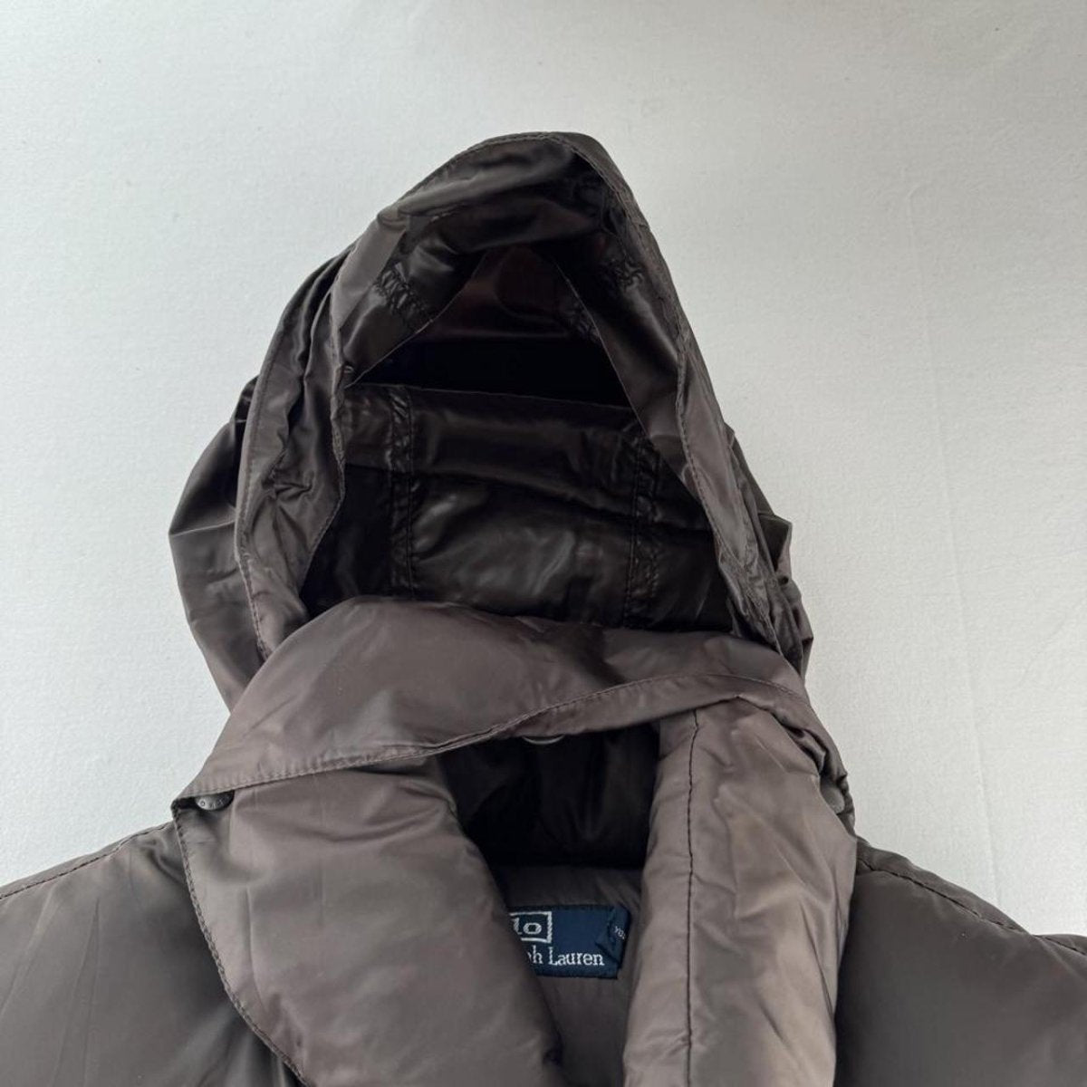 2000s Polo Ralph Lauren Brown Puffer Gilet L - Threads Uncovered
