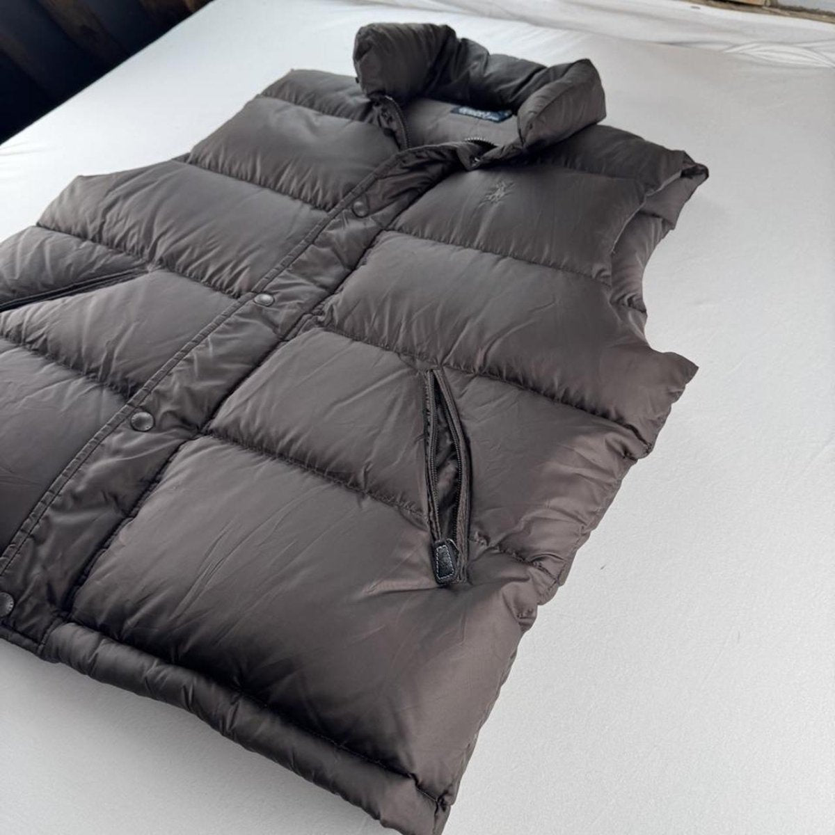 2000s Polo Ralph Lauren Brown Puffer Gilet L - Threads Uncovered