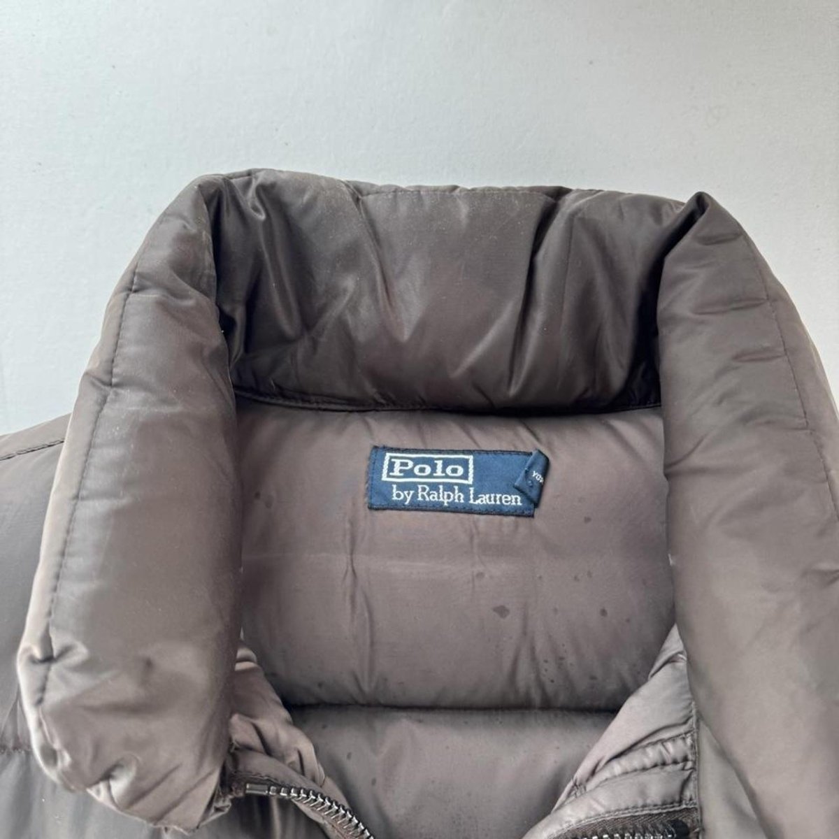 2000s Polo Ralph Lauren Brown Puffer Gilet L - Threads Uncovered