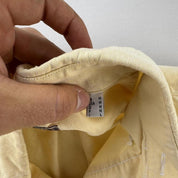 2000s Thomas Burberry Embroidered Yellow Button Down Shirt M - Threads Uncovered