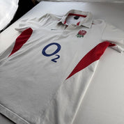 2003 England Rugby O2 Embroidered Rugby Polo XXL - Threads Uncovered