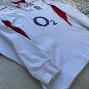 2003 Nike England Rugby Long Sleeve Polo Shirt L - Threads Uncovered
