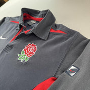 2003 Nike England Rugby Polo Shirt L - Threads Uncovered