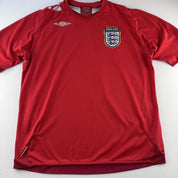 2007-09 Umbro England Away Jersey XL - Threads Uncovered