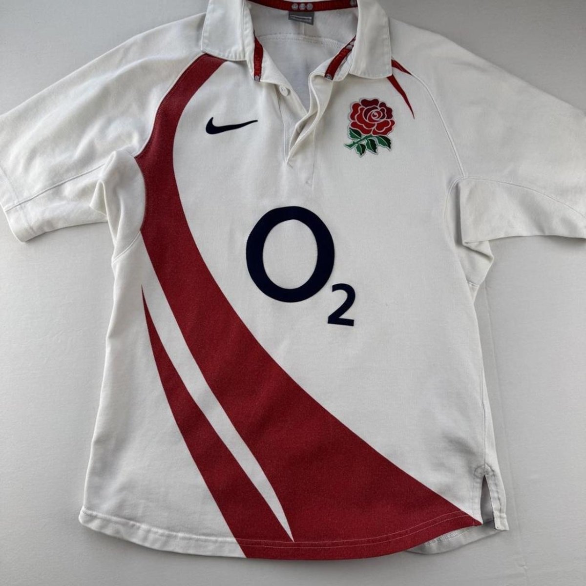 2007 England Rugby Short Sleeve Rugby Polo S - Threads Uncovered