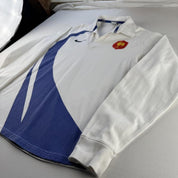 2007 Nike France Rugby Long Sleeve Rugby Polo L - Threads Uncovered