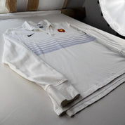2009 Embroidered France Rugby Striped Rugby Polo L - Threads Uncovered